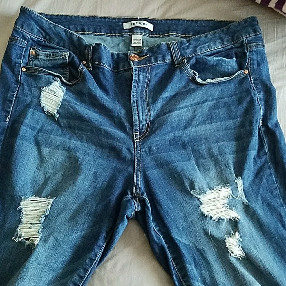 Refuge + skinny distressed jeans